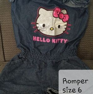 Hello Kitty Blue Jean Romper